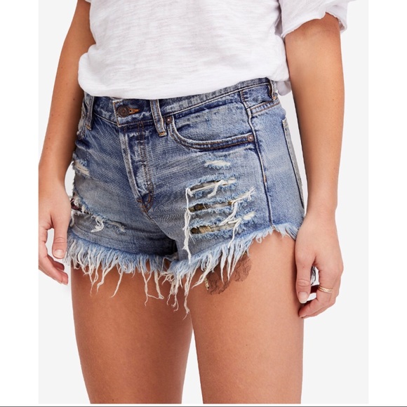 Free People Pants - Free People Destroyed Short